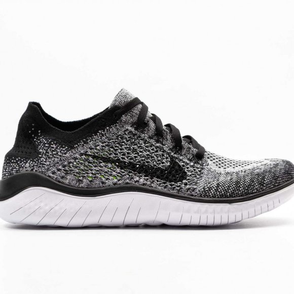 Nike Free RN Flyknit 2018 Men's Running Shoes OREO - Picture 3 of 8